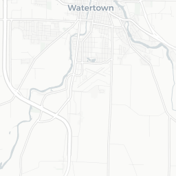 Map of pickleball courts in Watertown