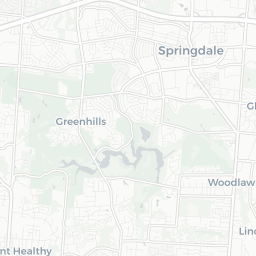 Map of pickleball courts in Springdale