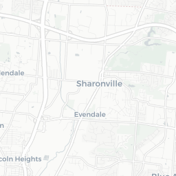Map of pickleball courts in Sharonville