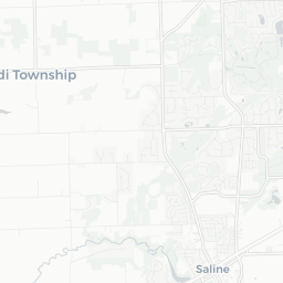Map of pickleball courts in Saline