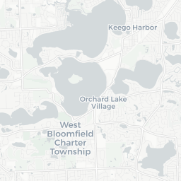Map of pickleball courts in West Bloomfield Township