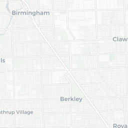 Map of pickleball courts in Huntington Woods