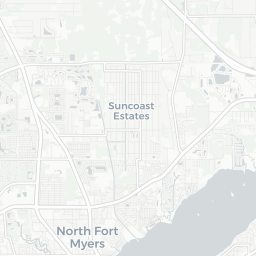 Map of pickleball courts in North Fort Myers