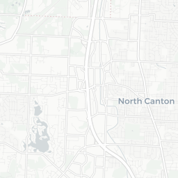 Map of pickleball courts in North Canton