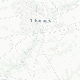 Map of pickleball courts in Tillsonburg