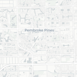 Map of pickleball courts in Pembroke Pines