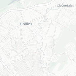 Map of pickleball courts in Hollins