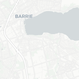 Map of pickleball courts in Barrie