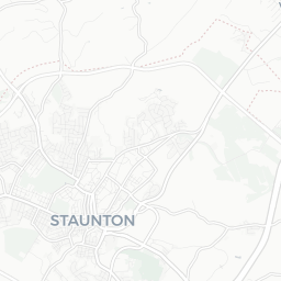 Map of pickleball courts in Staunton