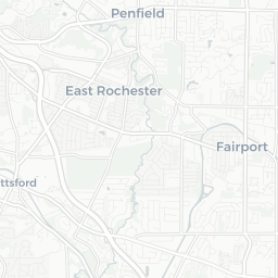 Map of pickleball courts in East Rochester