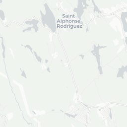 Map of pickleball courts in Saint-Alphonse-Rodriguez