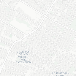 Map of pickleball courts in Montréal