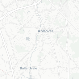 Map of pickleball courts in Andover