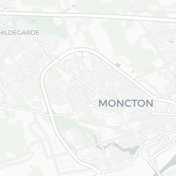 Map of pickleball courts in Moncton