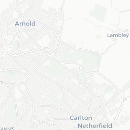 Map of pickleball courts in Nottingham
