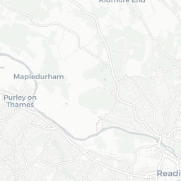 Map of pickleball courts in Reading
