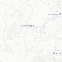 Map of pickleball courts in Horley