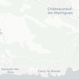 Map of pickleball courts in Châteauneuf-les-Martigues