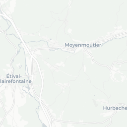 Map of pickleball courts in Étival-Clairefontaine