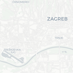 Map of pickleball courts in Grad Zagreb