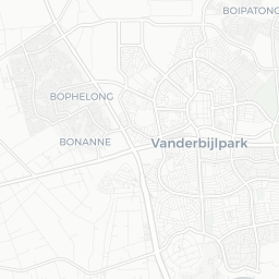 Map of pickleball courts in Vanderbijlpark