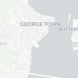 Peta gelanggang pickleball di George Town