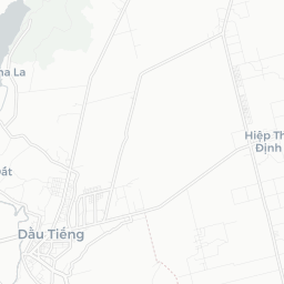 Map of pickleball courts in Huyện Dầu Tiếng