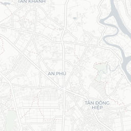 Map of pickleball courts in Thuận An