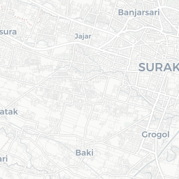 Map of pickleball courts in Central Java