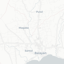 Map of pickleball courts in Balayan