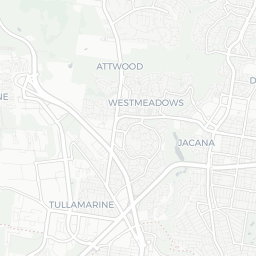 Map of pickleball courts in Tullamarine