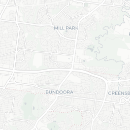 Map of pickleball courts in Bundoora