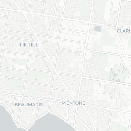 Map of pickleball courts in Beaumaris