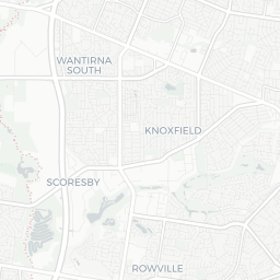 Mapa das quadras de pickleball em Wantirna South