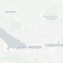 Map of pickleball courts in Coquitlam