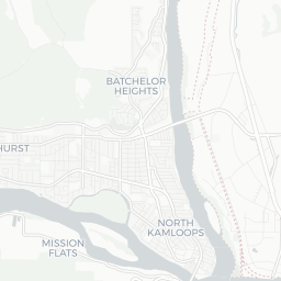 Map of pickleball courts in Kamloops