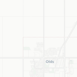 Map of pickleball courts in Olds