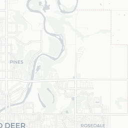 Map of pickleball courts in Red Deer