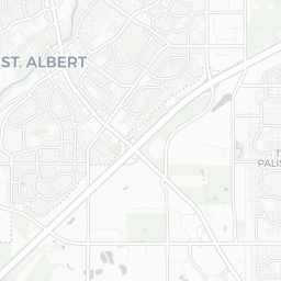 Map of pickleball courts in St. Albert