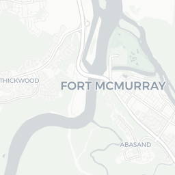 Map of pickleball courts in Fort McMurray