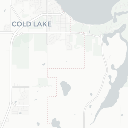 Map of pickleball courts in Cold Lake
