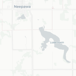 Map of pickleball courts in Neepawa