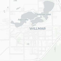 Map of pickleball courts in Willmar