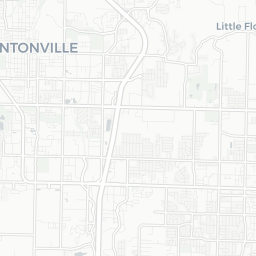 Map of pickleball courts in Bentonville